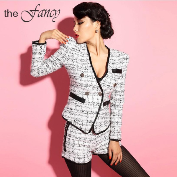 Tweed Blazer Jacket And Shorts SET Woolen Plaid Vintage Elegant Chic